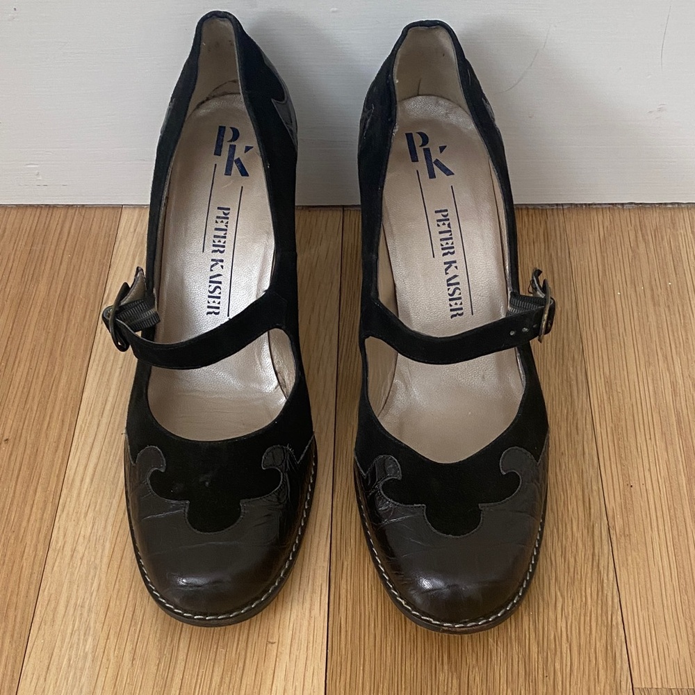 Peter Kaiser Black Mary Jane Heels